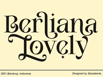 Berliana Lovely chrismast chrismast font contrast font daily type decorative font display font elegant font ligature font logo typeface