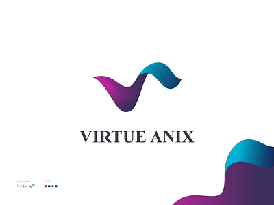 VIRTUE ANIX abstract abstract art av logo brandidentity colorful logo corporate creative logo lettermark logo logo design logo designer logodesign logodesigns logotype minimal minimalist modern valogo virtuelogo wordmark