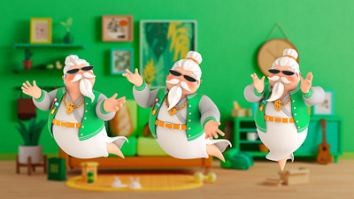 Grab - “DEAL” God 3d animation cartoon character commercial concept design grab motion graphics render