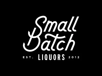 Small Batch Liquors Logotype branding craft liquor craft liquor lettering liquor liquor store logo logo refresh logotype typography
