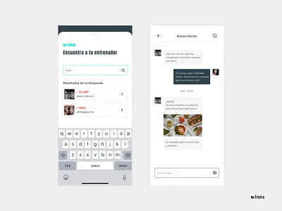 Training APP app branding chat design designer digital minimal photography product design search ui