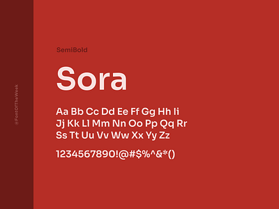 Sora app design design design inspiration font font inspiration font of the week fotw free fonts free typeface google fonts graphic design interface type inspiration typeface typography ui user experience user interface ux web design