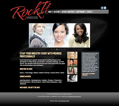 Rockit Marketing - Website event branding logo modeling photography uidesign webdesign website design wordpress