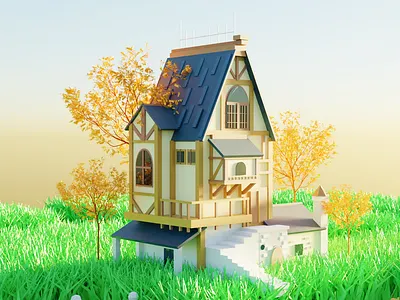 Vikings home 3d art 3d artist 3dart blender3d home illustration lowpoly3d photoshop trending uidesign