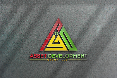 Asset Development Group LLC branding design flat illustration illustrator logo minimal typography vector web