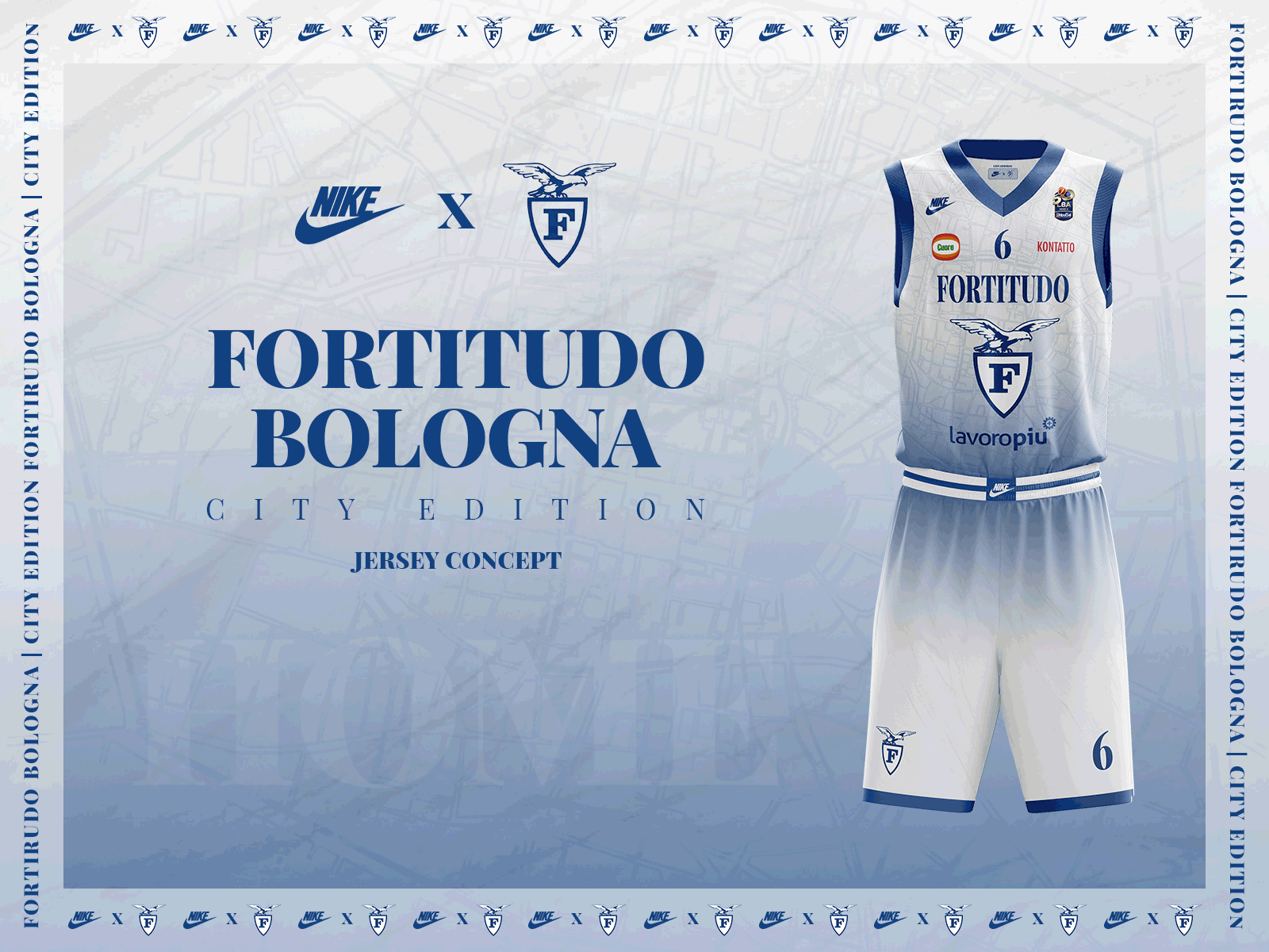 Nike Jersey Concept | Fortitudo Bologna basketball best shot branding concept design dribbble dribbble best shot dribbble shot fortitudo bologna jersey nike nike basketball photoshop shot