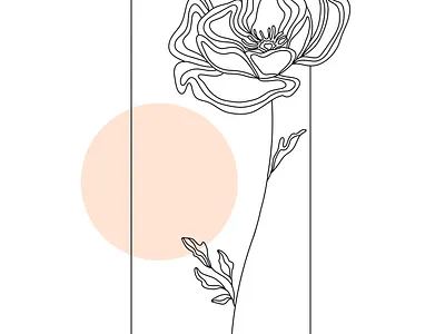 Flaver abstract drawing illustration lineart minimalistic one line tattoo design