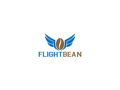 flight bean branding design flat icon illustration illustrator logo minimal typography vector