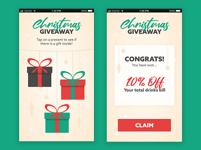 Heineken Christmas Giveaway branding design flat icon identity illustrator ui ux vector web