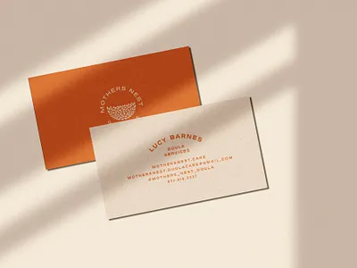 Mothers Nest. Business Cards. branding design illustration logo reillysauer type typography vector
