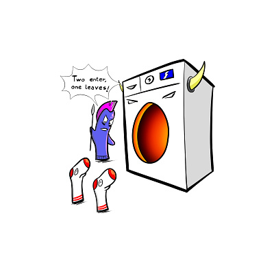 Socks cartoon color comic cool design fun funny humor illustration ink