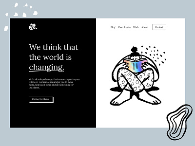 Hero section exploration branding design hero illustration minimal ui ux web website