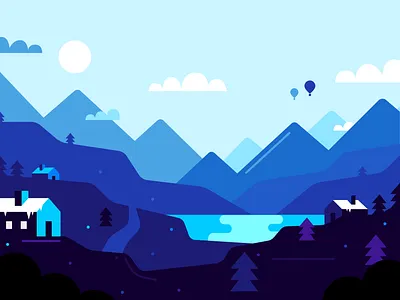 permafrost blue color design detail graphic design illustration landscape vector