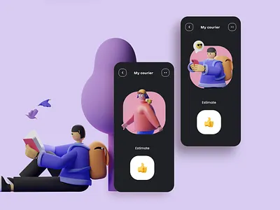 Courier mobile application courier courier app delivery delivery app figma interface interfacedesign minimal mobile mobile app mobile app design mobile design mobile ui ui ux web