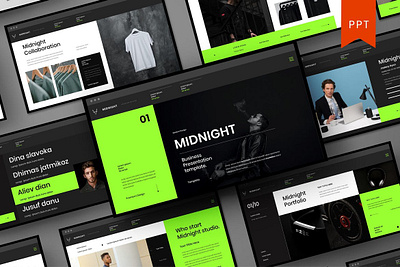 Midnight Multipurpose Template clean colorful company corporate google slides keynote modern multipurpose multipurpose template photography pitchdeck portfolio powerpoint presentation studio template unique web design web development website