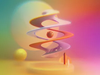 Spheres / Spirals 3d abstract abstract art blender3d blenderrender colours cyclesrender glossy rainbow specular surreal texture