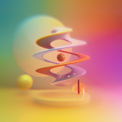 Spheres / Spirals 3d abstract abstract art blender3d blenderrender colours cyclesrender glossy rainbow specular surreal texture