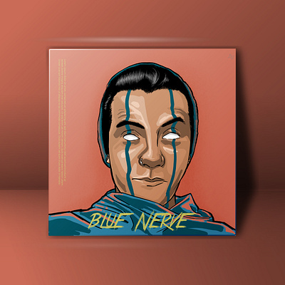 04 Blue Nerve Lean album art album artwork album cover album cover design design art face illustration illustration music music art music branding vector