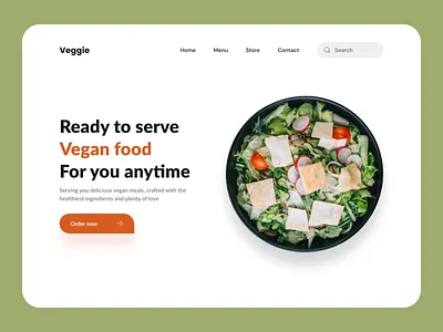 Veggie - Landing Page food fruits landing landing page landing page design landing pages landing website salad vegan vegan food vegetables vegetarian veggie website