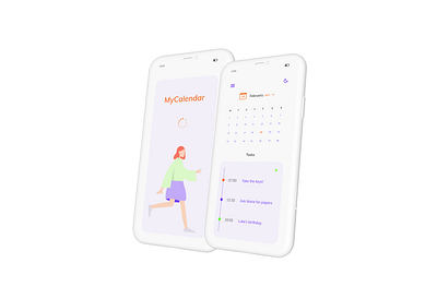 MyCalendar 2021 android app design calendar pastel pastels ui