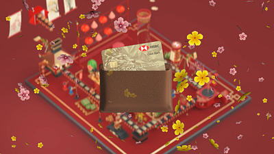 HSBC - Credit Card Cash Back 3d animation concept design illustration motion graphics render