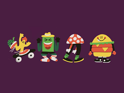 Sup art burger character doodle dude fun illustration mushroom tuesday