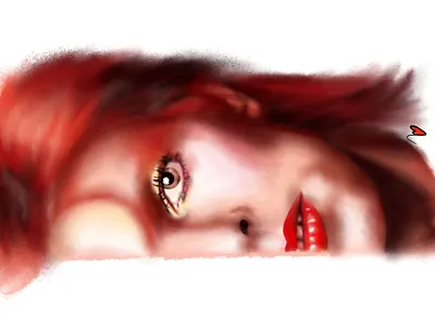 RED adobe fresco david bowie digital art digital brush digital illustration digital painting dribbble illustration kyle brushes kyle webster smudge tool