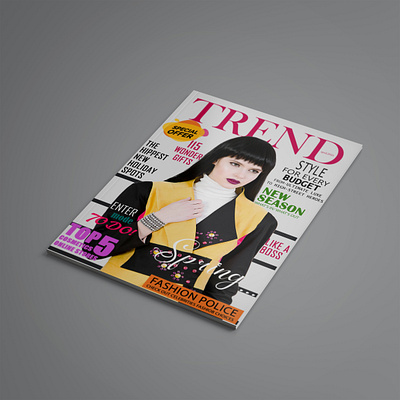 Magazine Cover Design animation app branding character design flat identity illustration illustrator magazine model trend typography vector