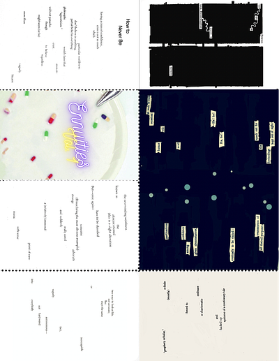 Ennuities Vol. 1 blackout poem blackout poetry book cover design instant book whiteout poem zine