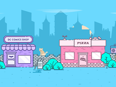 Walkthrough | 2 Part 2019 after affects animation 2d design illustration vector walk through