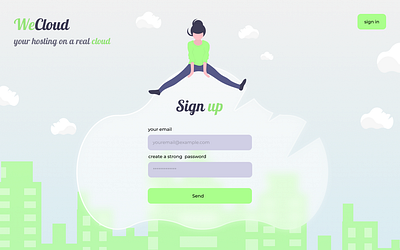 1 day sign up dailyui design figma illustration ui ux web website