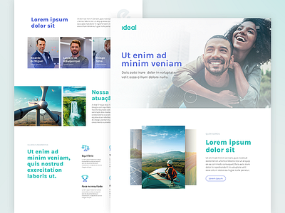 Ideal Energia concept energy home homepage onepage ui ux web website website design