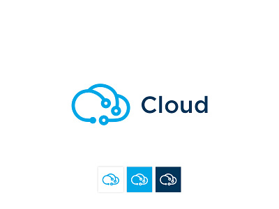 cloud design branding design flat icon logo minimal vector