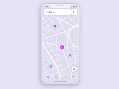 Main Screen Animation | Venue 2019 ae after effects animation app app animation design app events filters interaction interface ios iphonex light map mobile mobile ui pop up social network ui