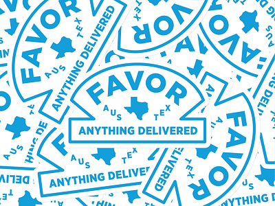 Favor Future Stickers design illustration lockup merch sticker sticker design texas