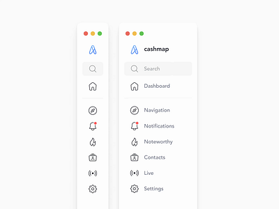 Expandable Sidebar Animation after effects animation desktop expandable hover interaction interaction design menu navigation sidebar uiux user interface web app