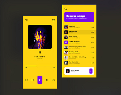 Voot Music Player UI/UX app design illustration music music app music player ui uiux