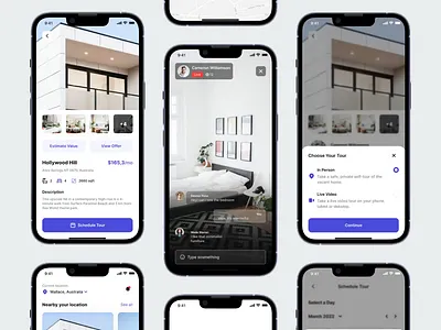 Restate - Real Estate App Flow animation app ui kit chat app clean creative market face recognize flow app live stream app login mobile app motion motion graphics product real estate real estate agency rent app schedule app ui kit ui8 video call