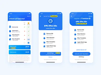 Interval Timer Premium app blue branding design typography