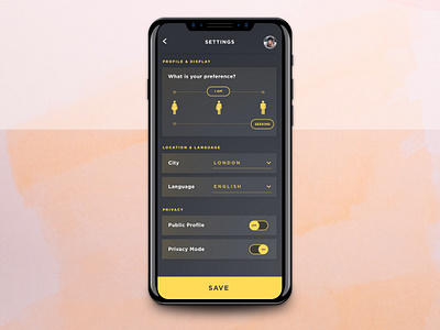 Settings Page | Daily UI #007 app design daily ui daily ui challenge dailyui design settings page ui ui design