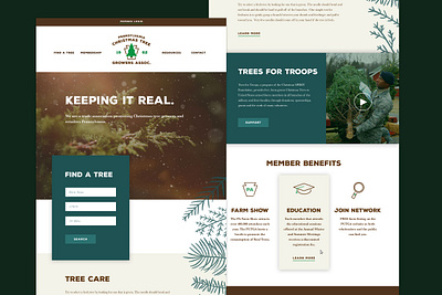 Pennsylvania Christmas Tree Grower Association - Home Page adobe branding design icon logo typography ui ux vector web