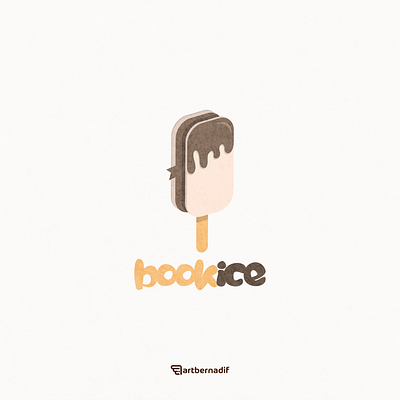 bookice logo combination animation app book branding design file flat ice cream icecream icon illustration logo ui vector