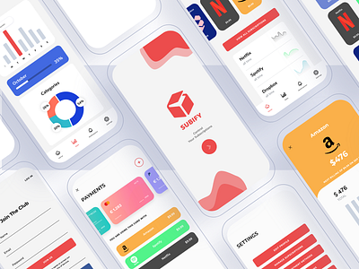 SUBIFY | CONTORL YOUR SUPSCRIPTION app design ui ux