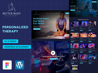 Personalized Therapy Web UI/UX Design and WordPress Development cms cms development figma personalized therapy website ui ui ux ui ux design ux web design website website design website development wordpress wordpress development