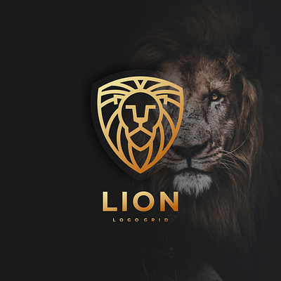 lion logo grid animation app branding design icon illustration logo logo design logotype typography