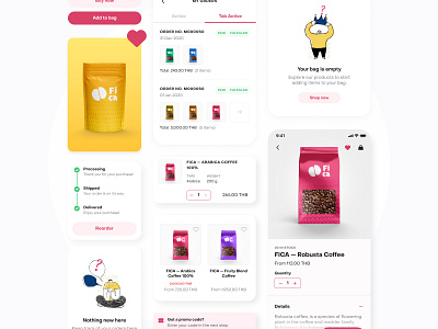 E-commerce - My order app cart design order ui ux