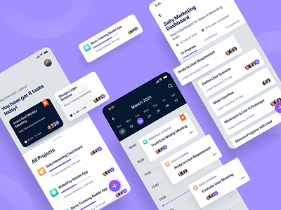 Task & Project Manager calendar event ios mobile app project management project manager schedule task list task manager to do list ui