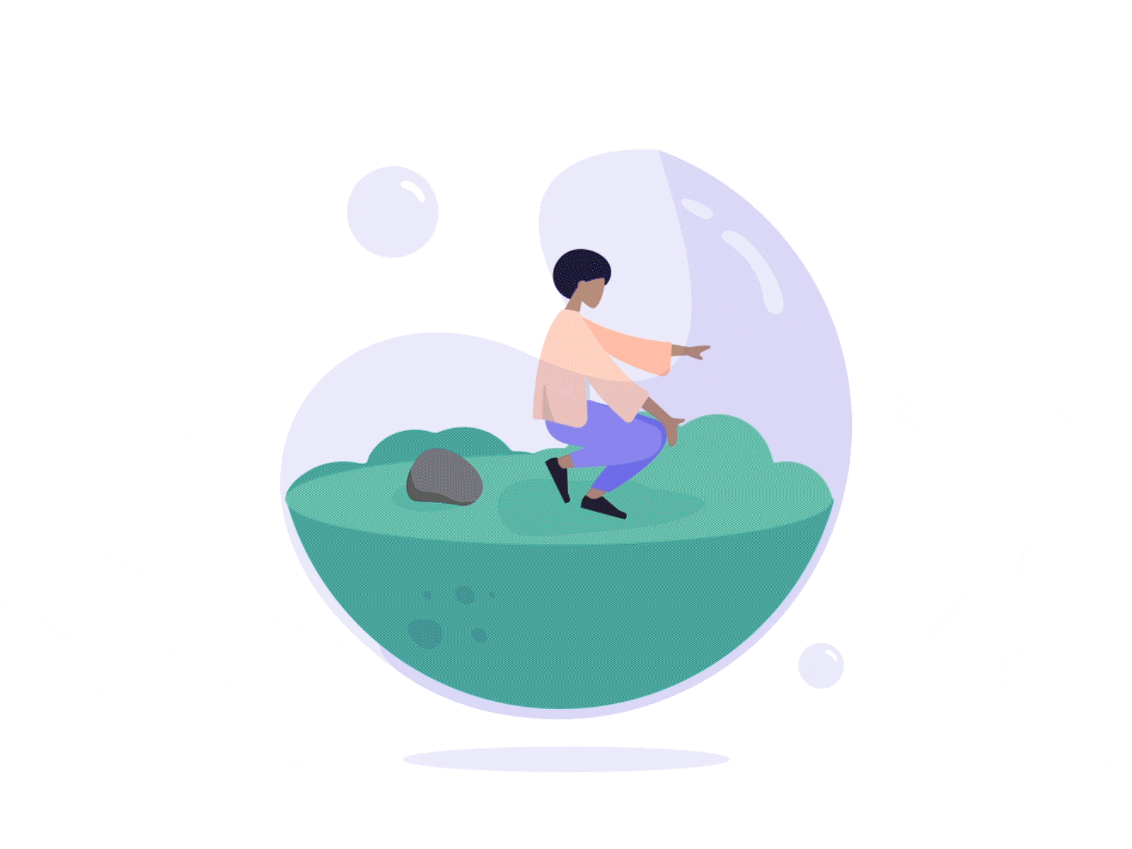 Bubbles Onboarding Animations animation app illustration motion motion design motion graphics ui animation vector