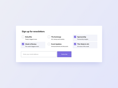 Subscribe UI Design checkbox design checkbox ui free ui free ui component free ui design free ui kit ildiesign input design subscribe card subscribe ui subscribe ui component ui design daily ui pattern ui practice