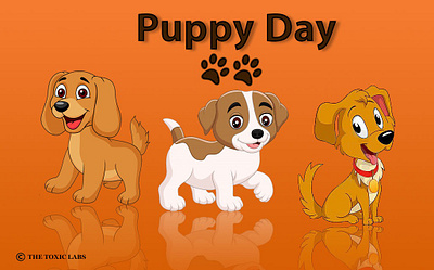 Puppy Day 🐶🐶 design graphicdesign illustration photoshop poster design socialmedia ui ux vector